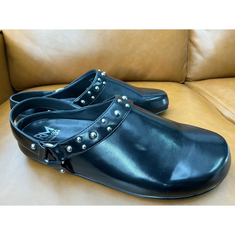 Rebecca Minkoff Danica Clogs Women 11 Black Studded Leather Slingback